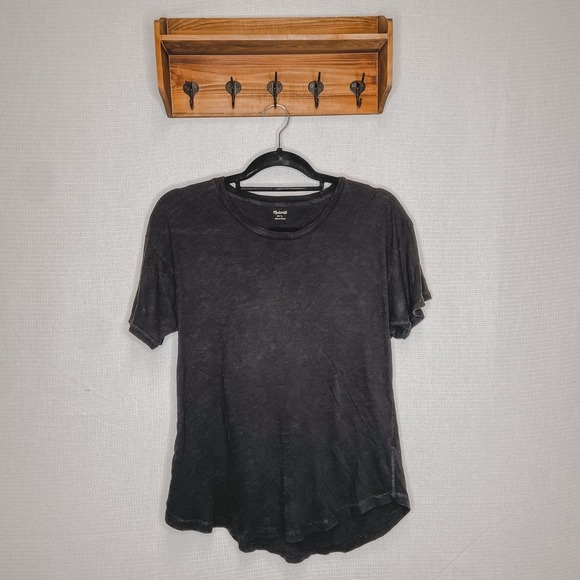Madewell | Black Tshirt Womans Large Short Sleeve - Picture 1 of 7